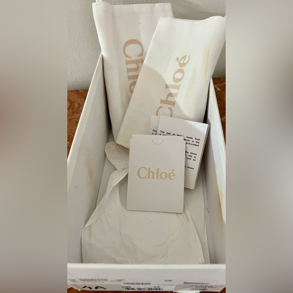 Chloe women Ballets Flat shoes Size 39 Metallics Silver Gray Shoes - Picture 13 of 14